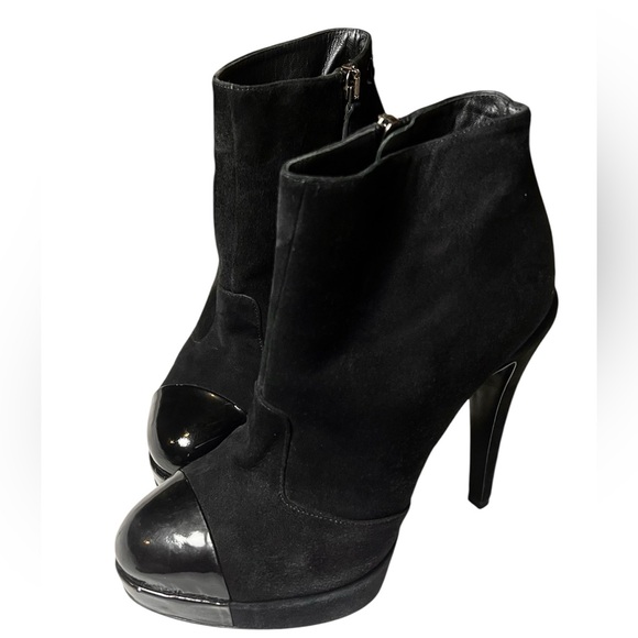 CHANEL Shoes - Chanel CC Platform Cap-Toe Booties size 36 $1800